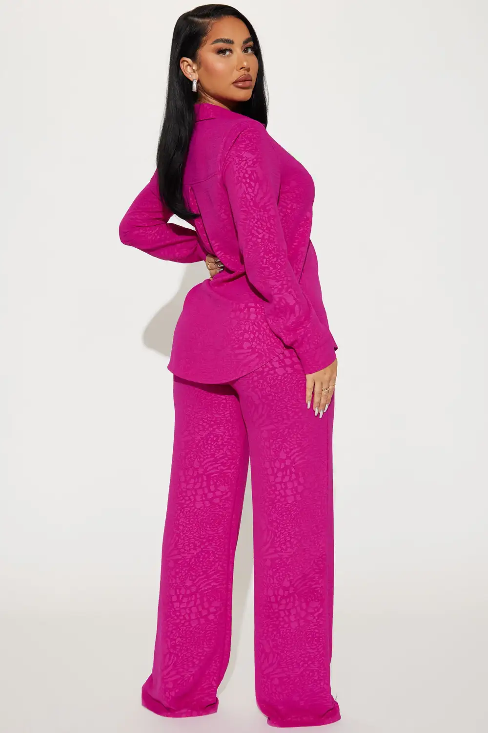 Wild Side Pant Set - Magenta