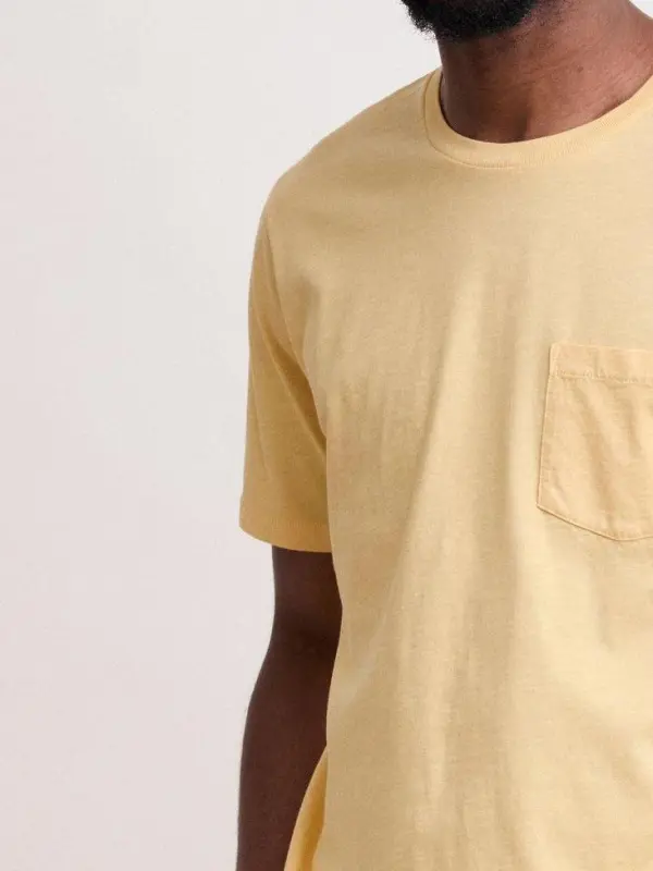 Comfortable Casual Breathable Daily Faded Yellow T-Shirt