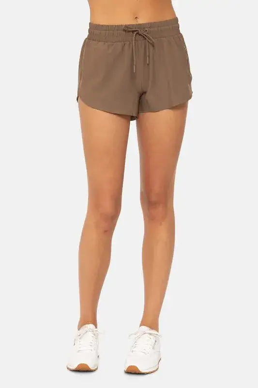 Easygoing Drawcord Mini Shorts