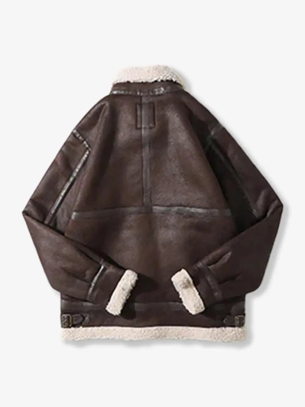Men's Fleece Lined Suede Texture Outdoor Jacket