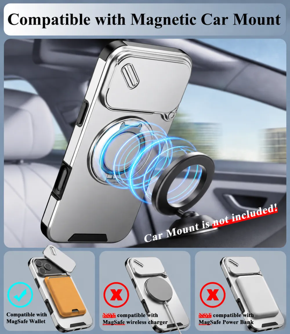 For iPhone 18 Pro Max LINK Phone Case Apple 15 Pro Sliding Window Stand Shockproof Protective Cover