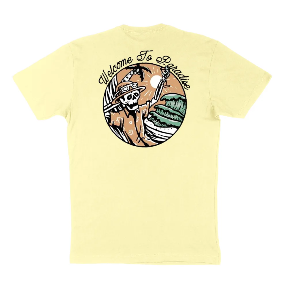 Round Neck Short Sleeve Casual T-Shirt With Slogan And Skull Print