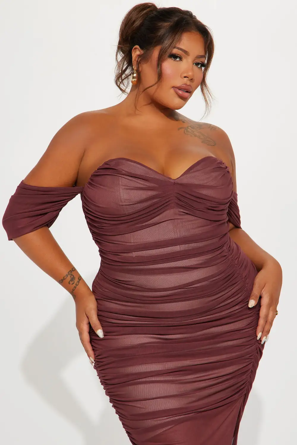 Brooklyn Bandage Maxi Dress - Chocolate