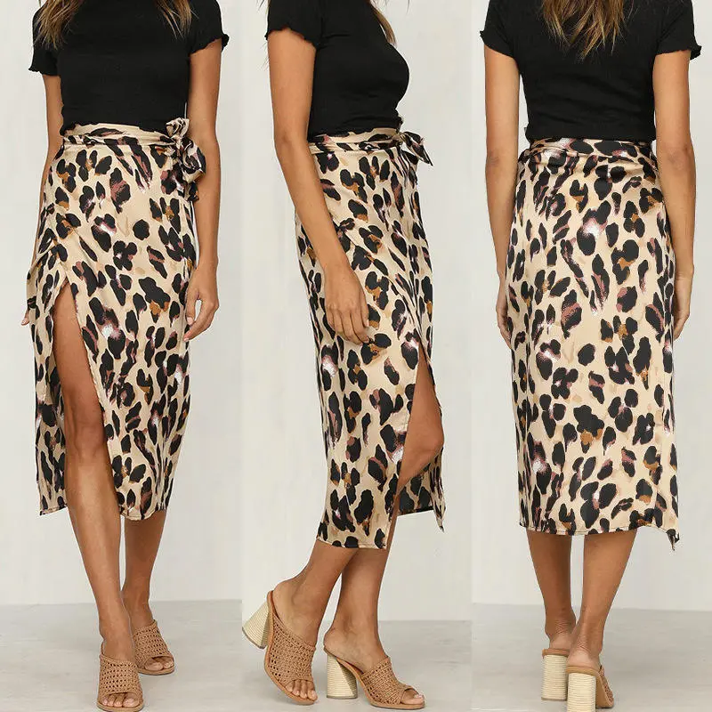 Plus Size Summer Knotted Pencil Maxi Skirt