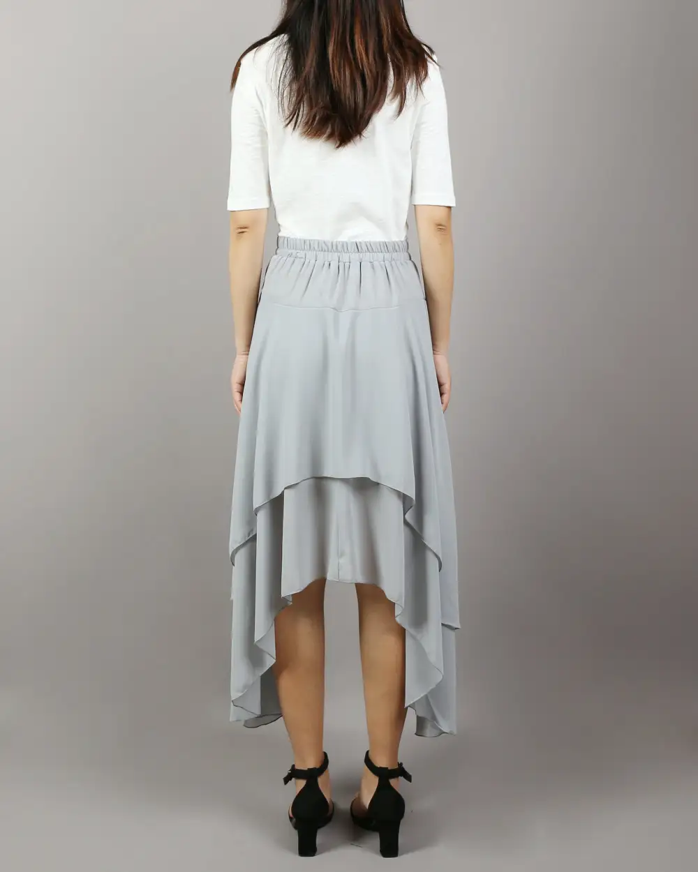 Airy Elastic Waist Chiffon Skirt
