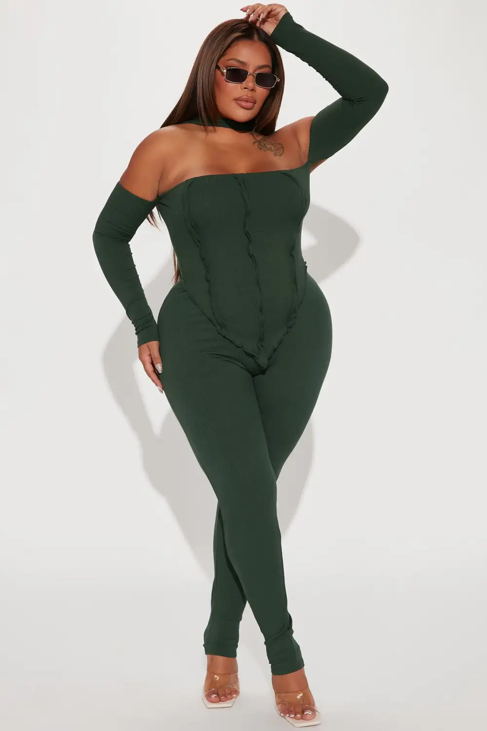 Off For The Night Legging Set  - Olive