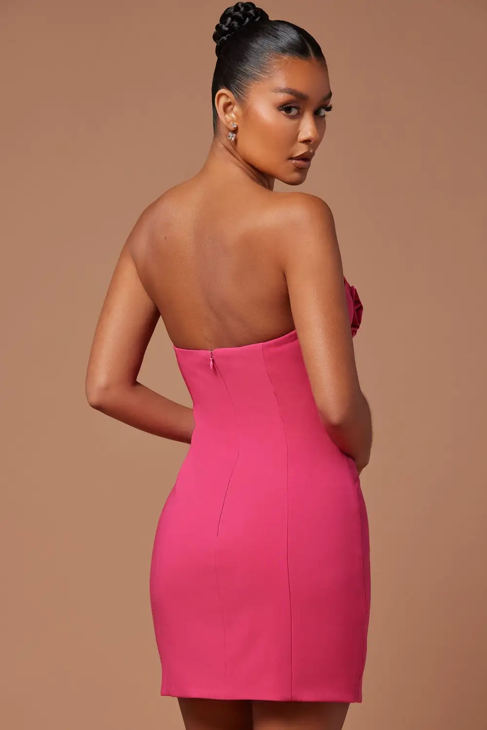 Sophia Grace Rose Mini Dress - Hot Pink
