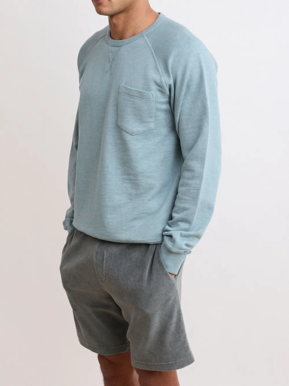 Men's Celadon Green Crew Neck Sweater