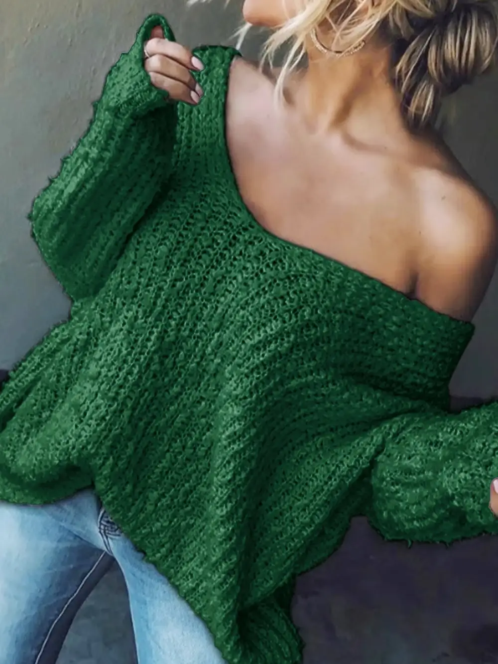 Easygoing Drop Shoulder Knit Sweater