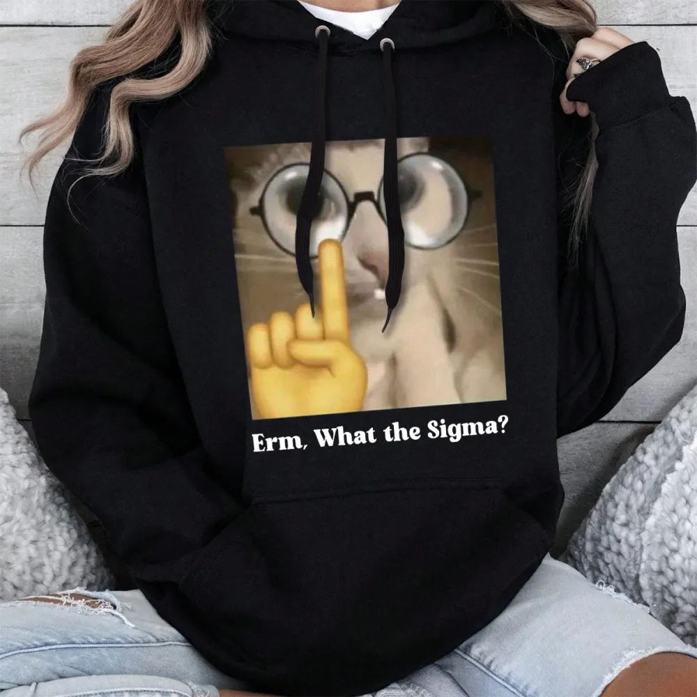 ERM WHAT THE SIGMA PATTERN PRINTED HOODIE