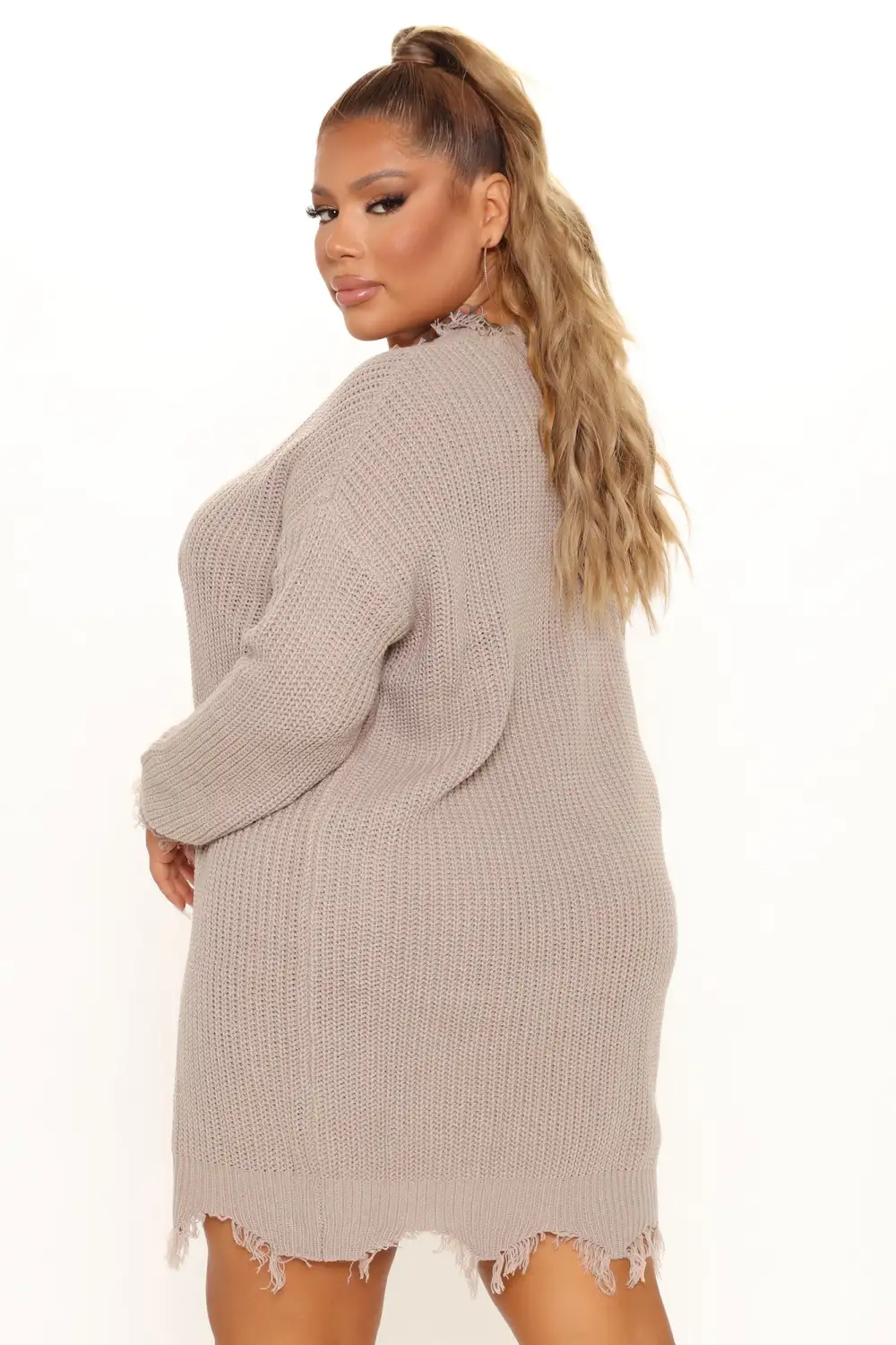 Sarabeth Sweater Mini Dress - Nude