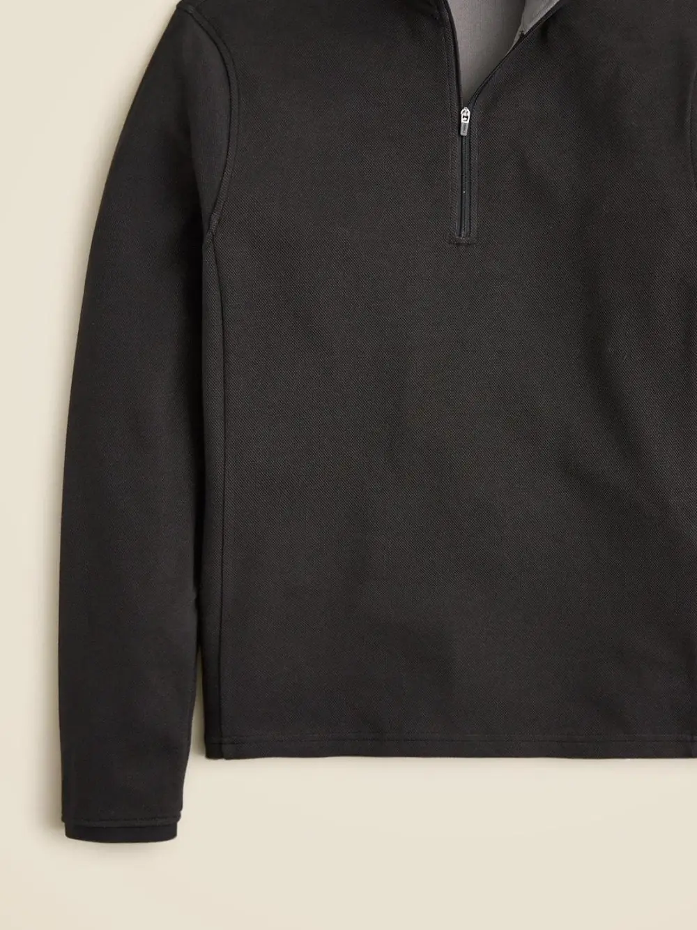 Black Quarter Zip Men's Sweatshirt
