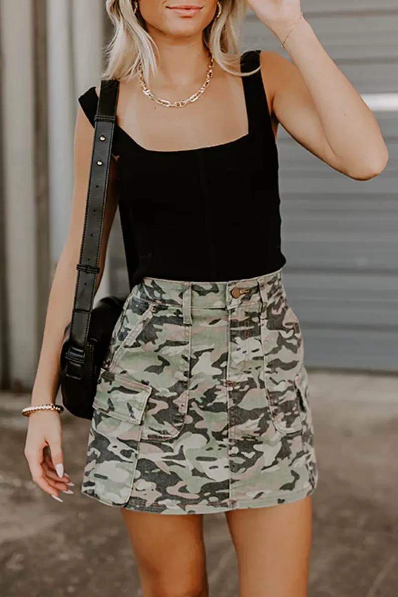 Trendy Streetwear Style Low Waist Women's Skirt