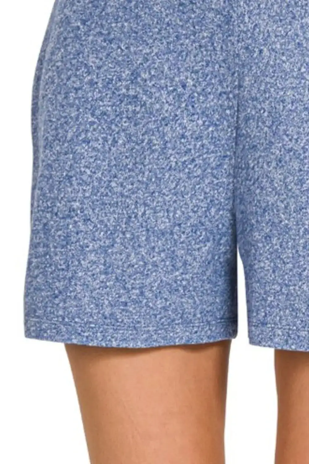Soft Melange Hacci Elastic Waisted Shorts