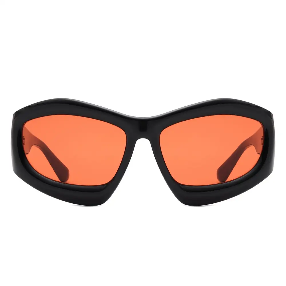 Rhinestone Square Geometric Frame Sunglasses