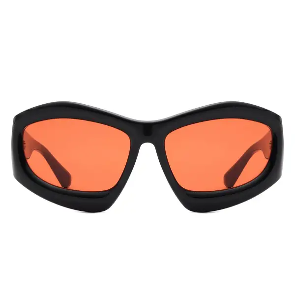 Rhinestone Square Geometric Frame Sunglasses