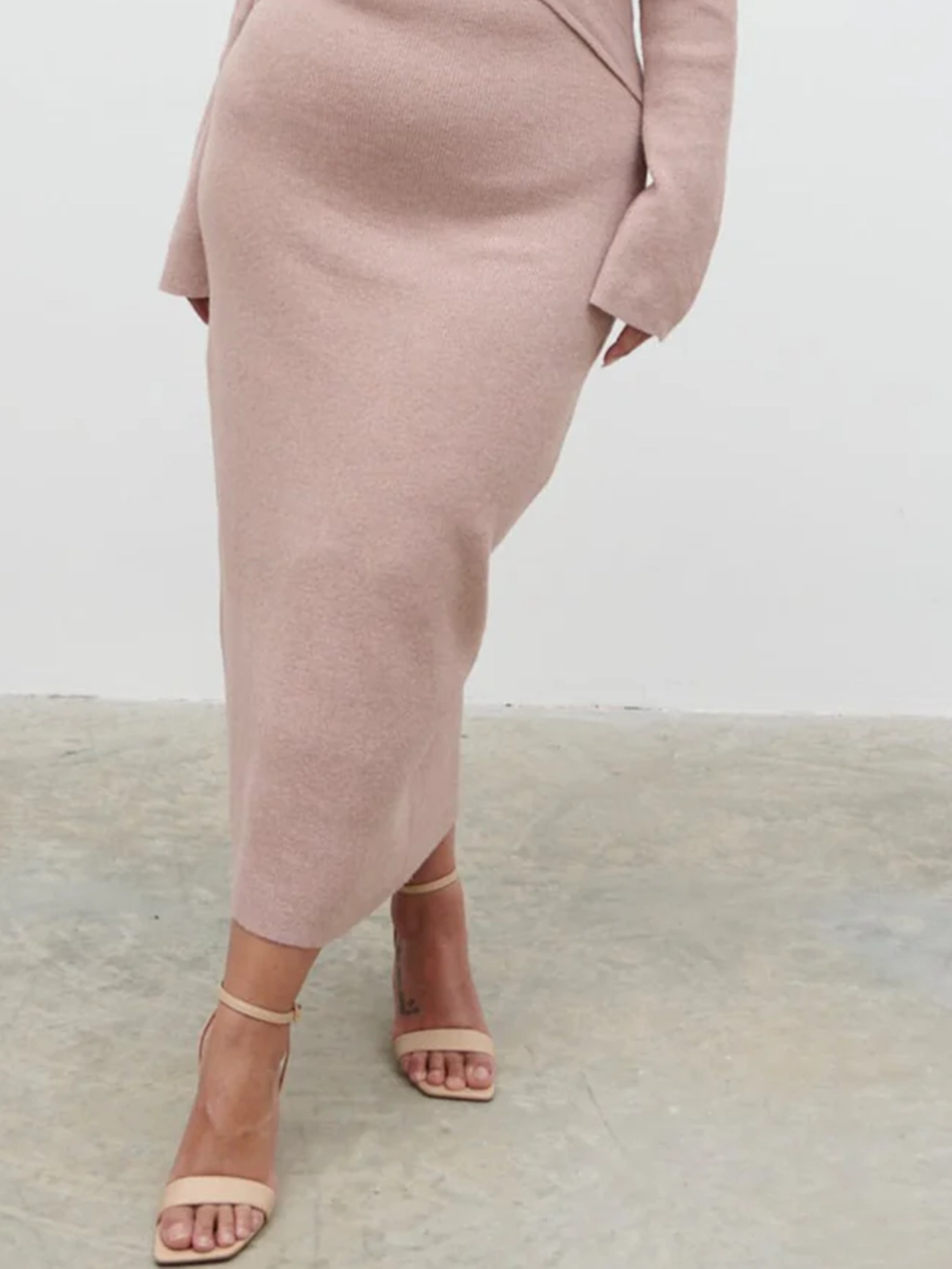 Wrap Knit Midi Dress