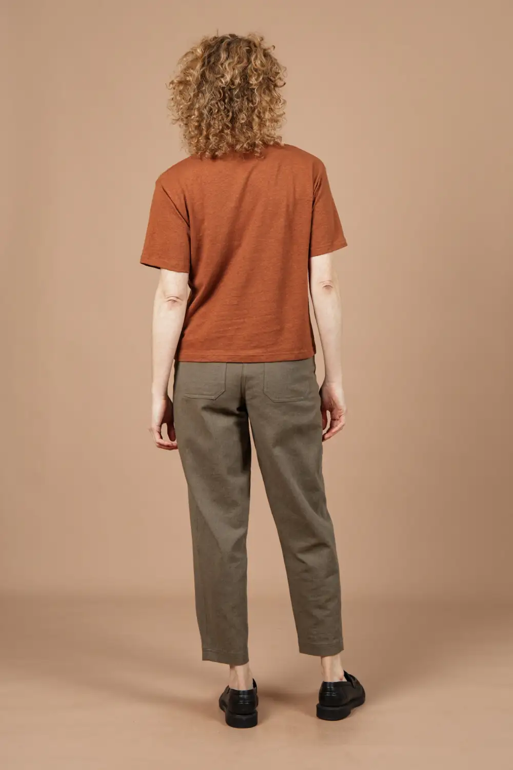 Organic Hemp Boxy Tee / Burnt Umber