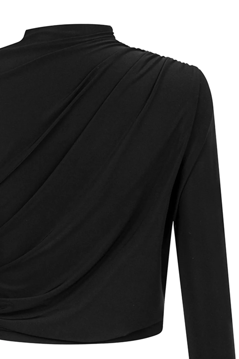 Long Sleeve Casual Top-Black