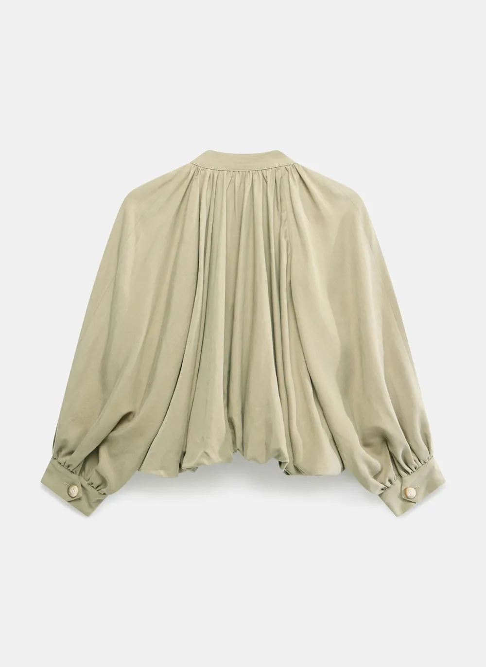 Casual Style Khaki Bubble Hem Jacket