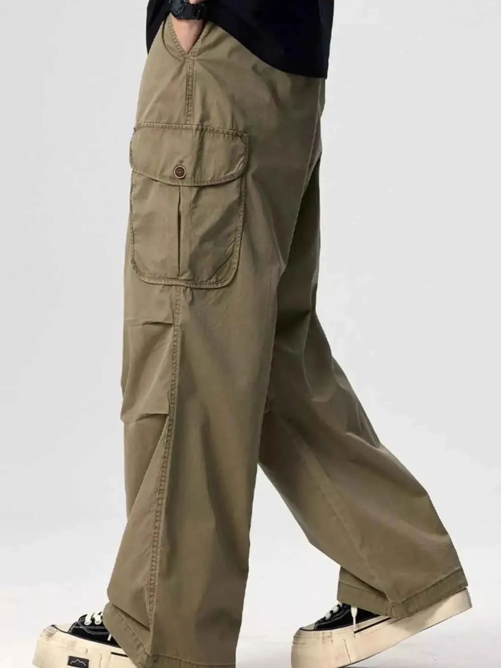 Everyday Drawstring Wide Leg Cargo Pants