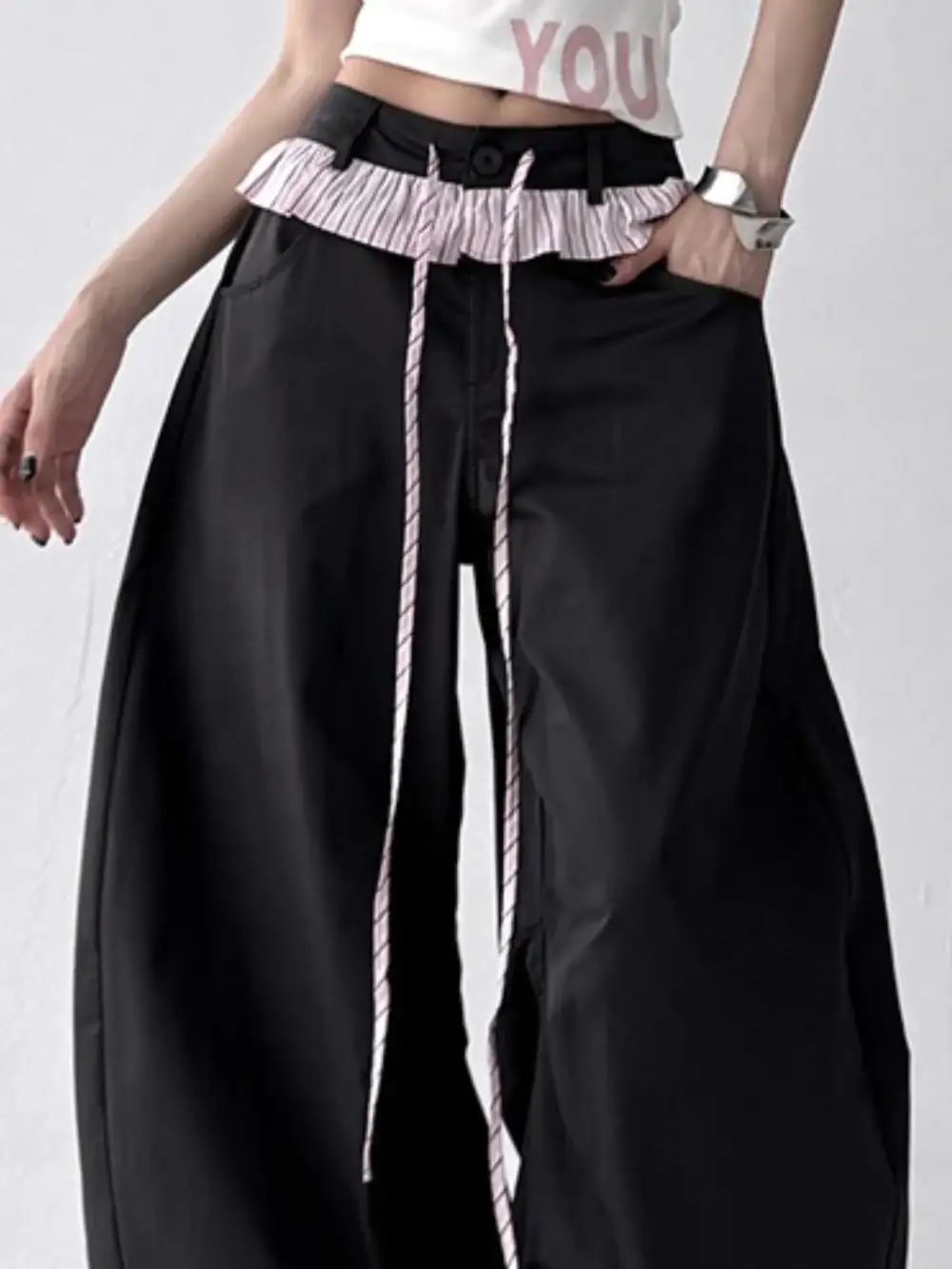 Soft Wide Leg Drawstring Pants