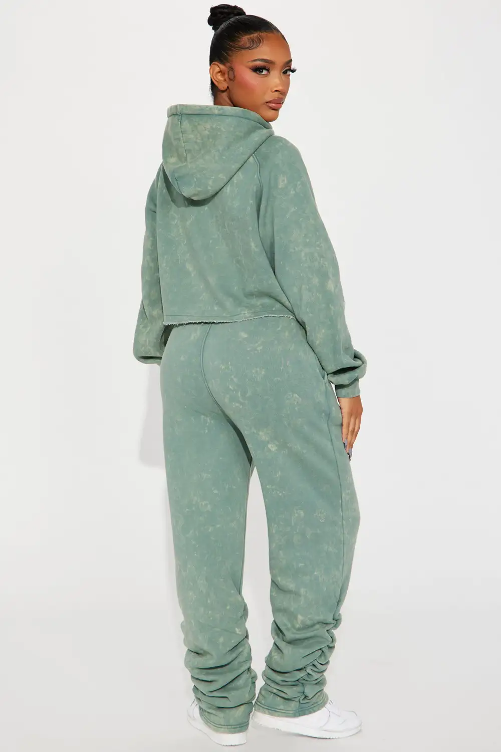My Time Mineral Wash Jogger Set - Sage
