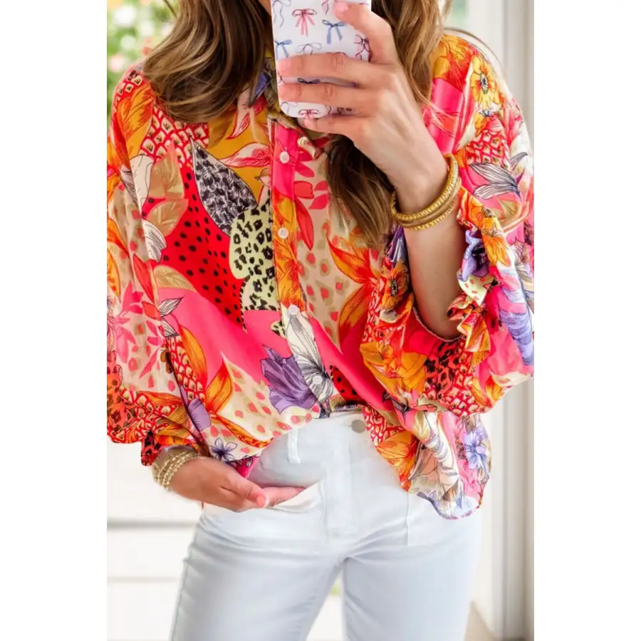 Soft Meadow Button Up Print Button Up Shirt