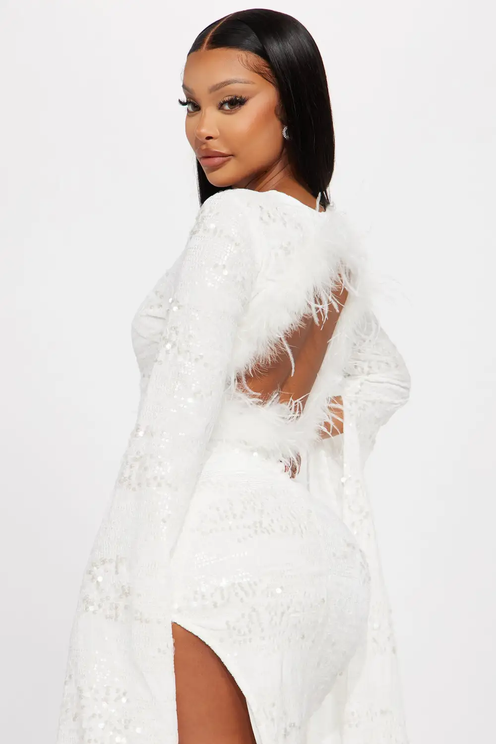 Viviane Velvet Gown - White