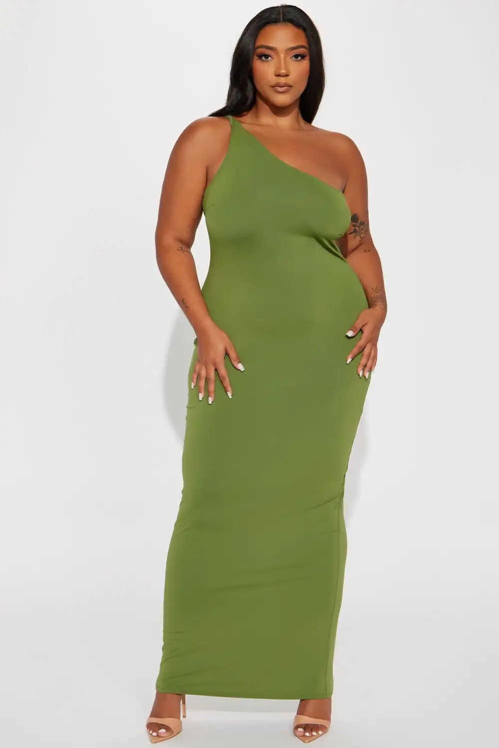 Gianna Sculpting Maxi Dress - Olive
