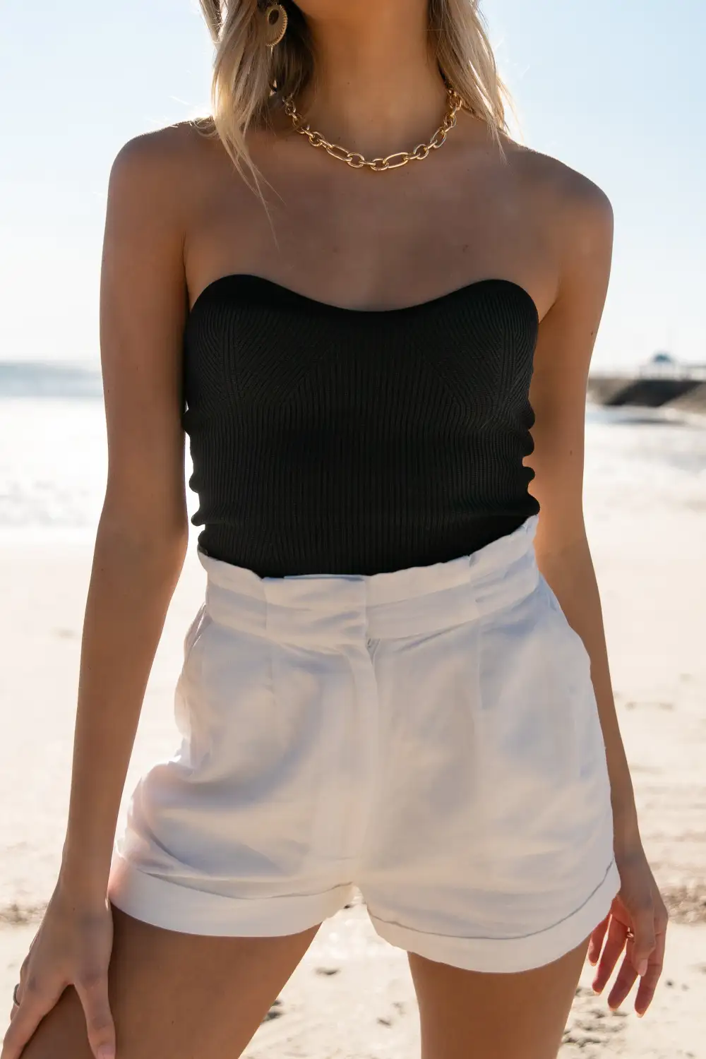 Nina Strapless Top - Black