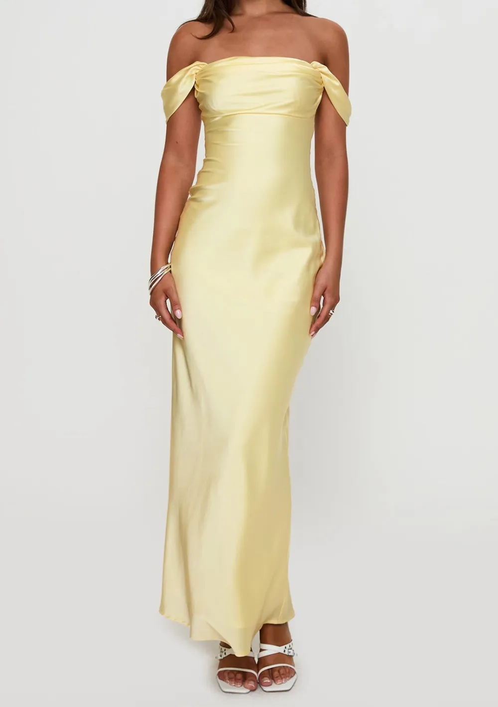 Tiered Detail Off Shoulder Maxi Dress