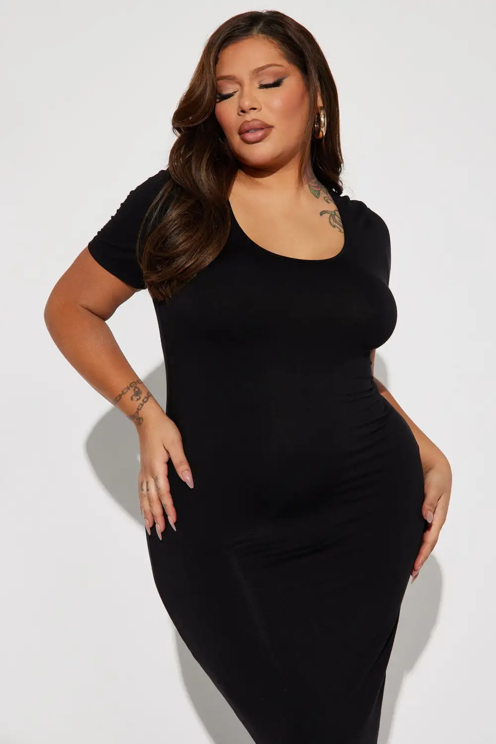 Rochelle Midi Dress - Black