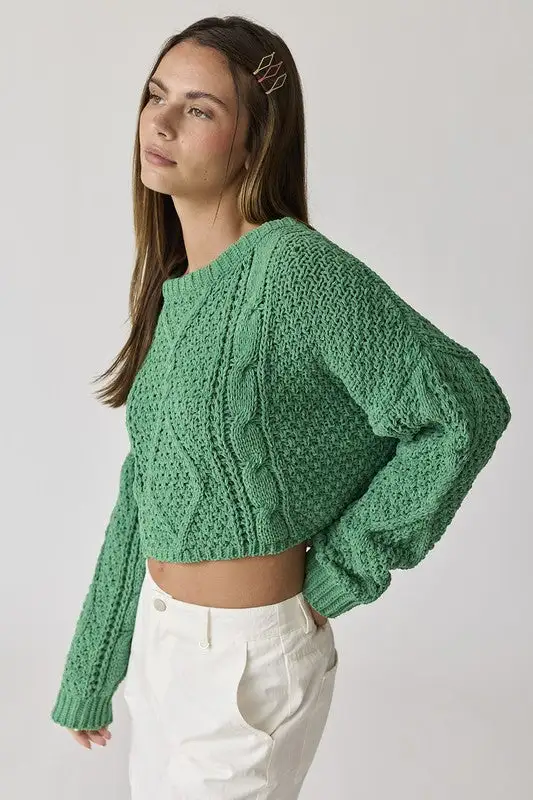 Cutting Edge Cable Knit Sweater