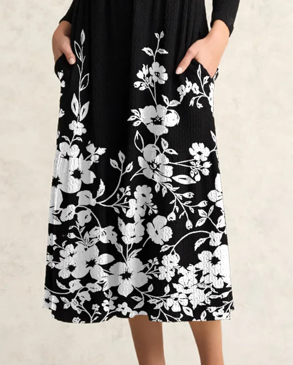 Textured Jacquard Midi Dress