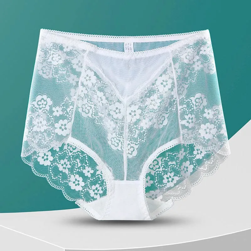 Plus Size High Waist Print Breathable Panty