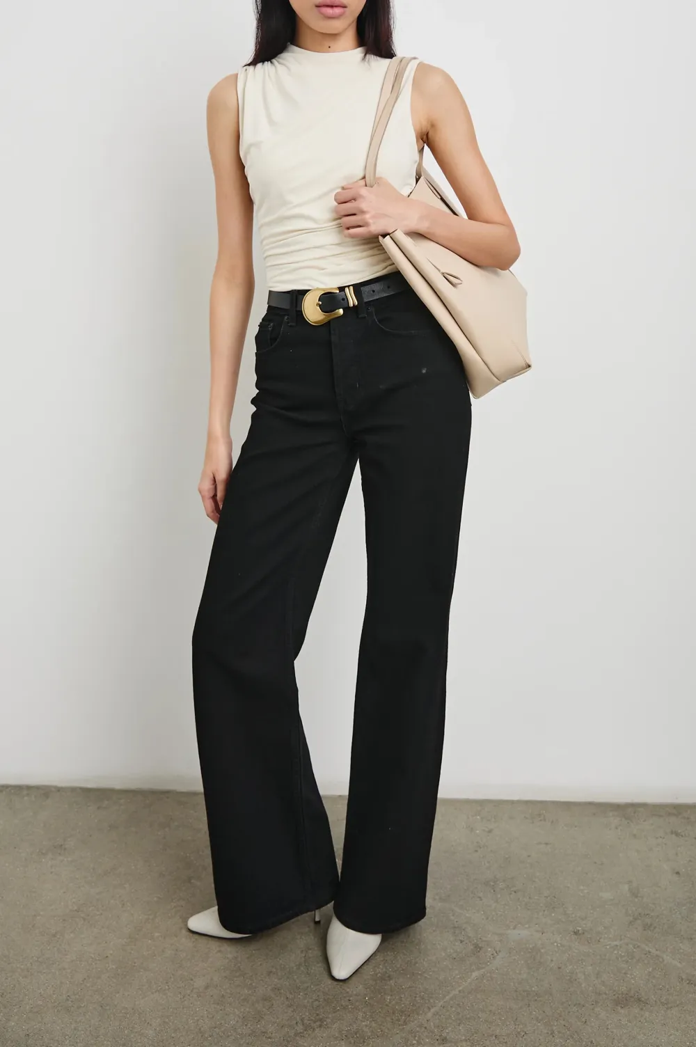 Ruffled Waist-Hugging Women's Blouse