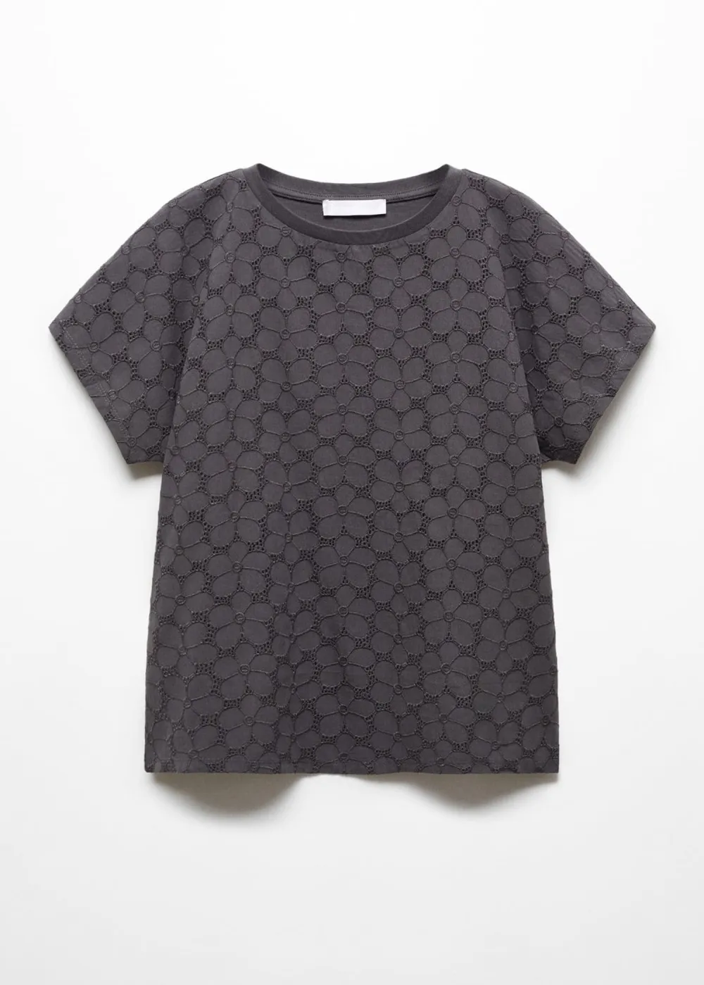 Openwork cotton-blend T-shirt