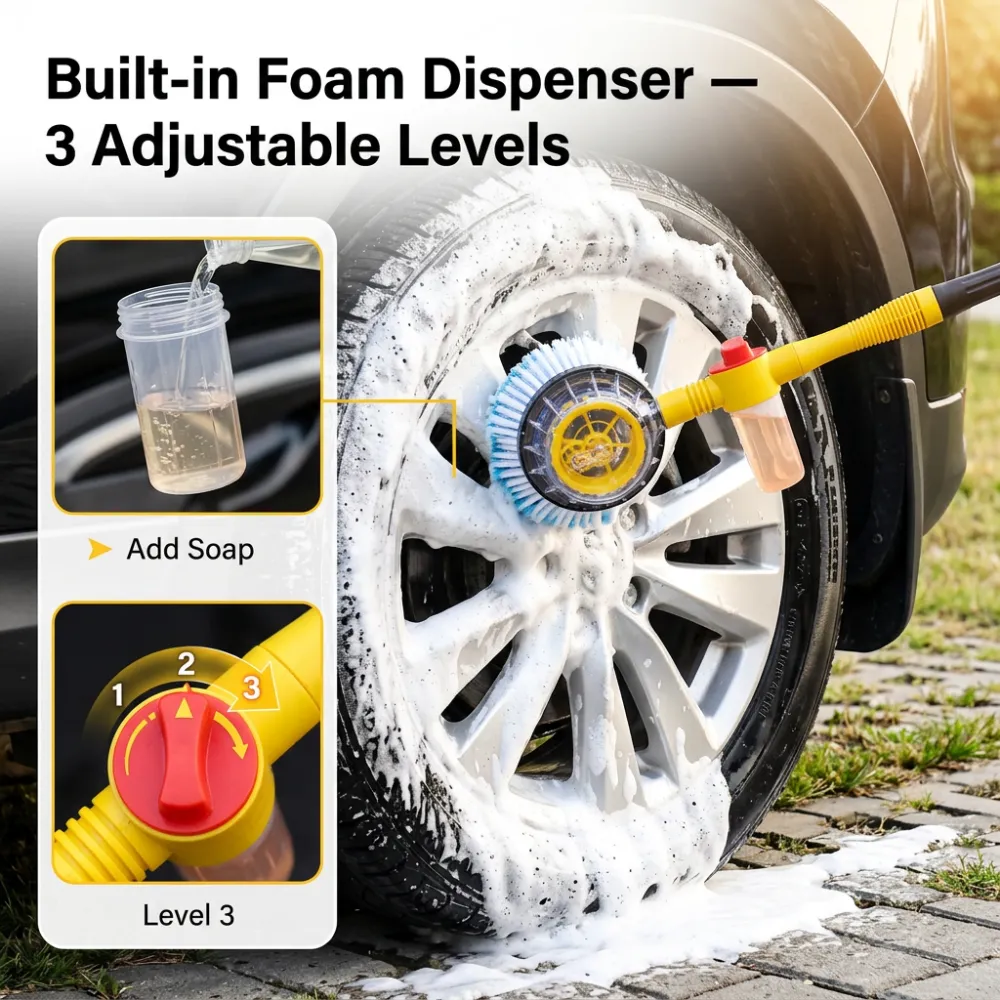 Portable Long-Handle Telescopic Car Wash Brush