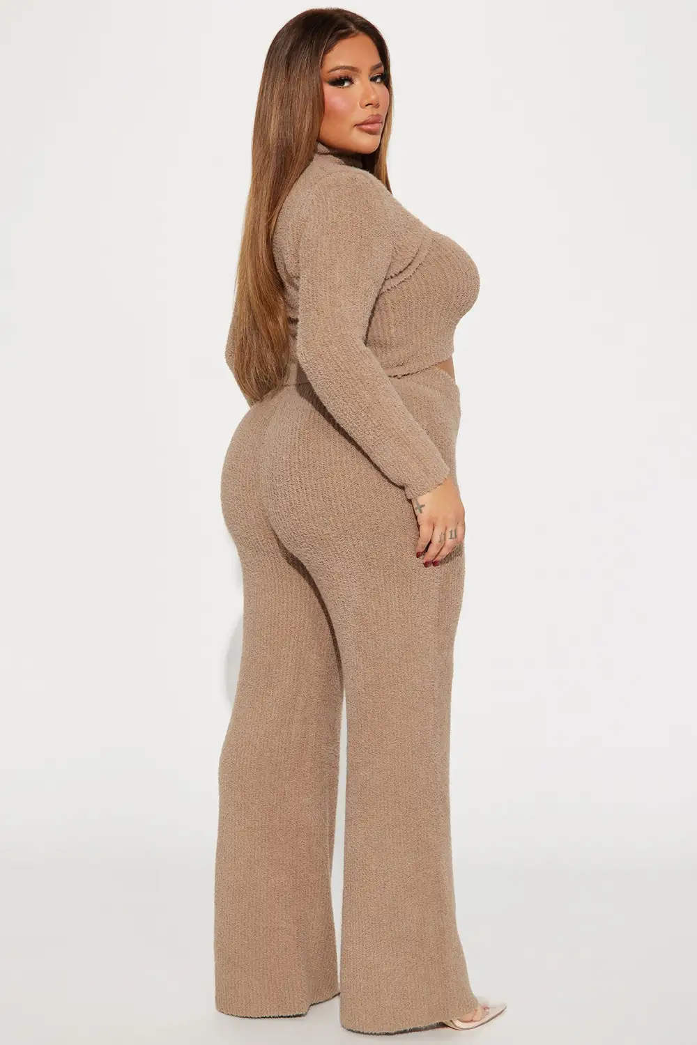 Feeling Cozy 3 Piece Pant Set - Taupe