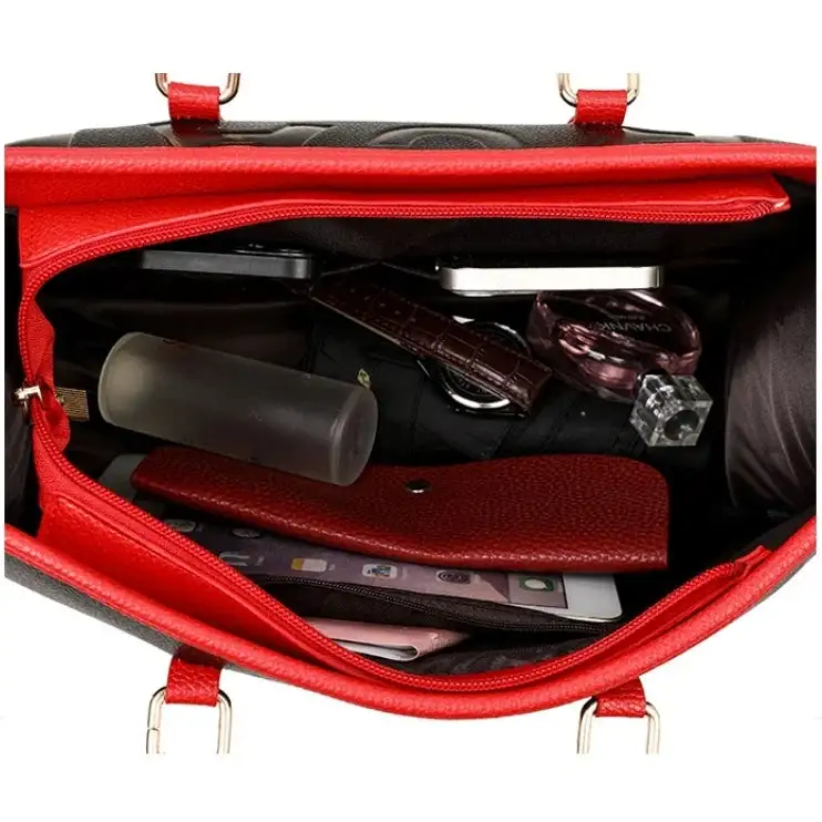 Chic Letter Print Satchel Bag Structured Spacious