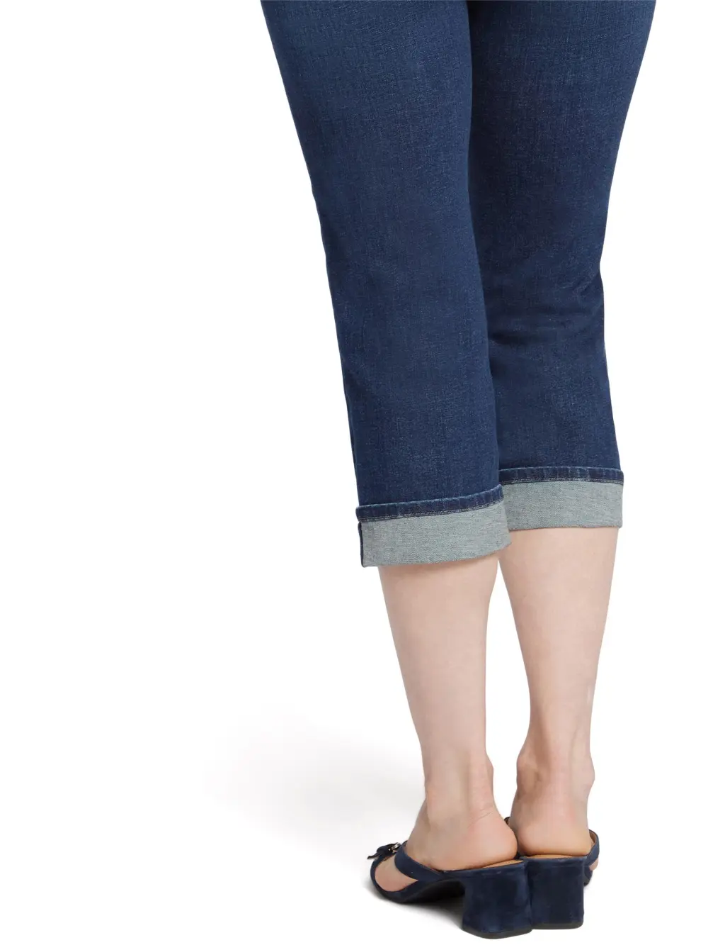 Cuffed Crop Straight Leg Jeans