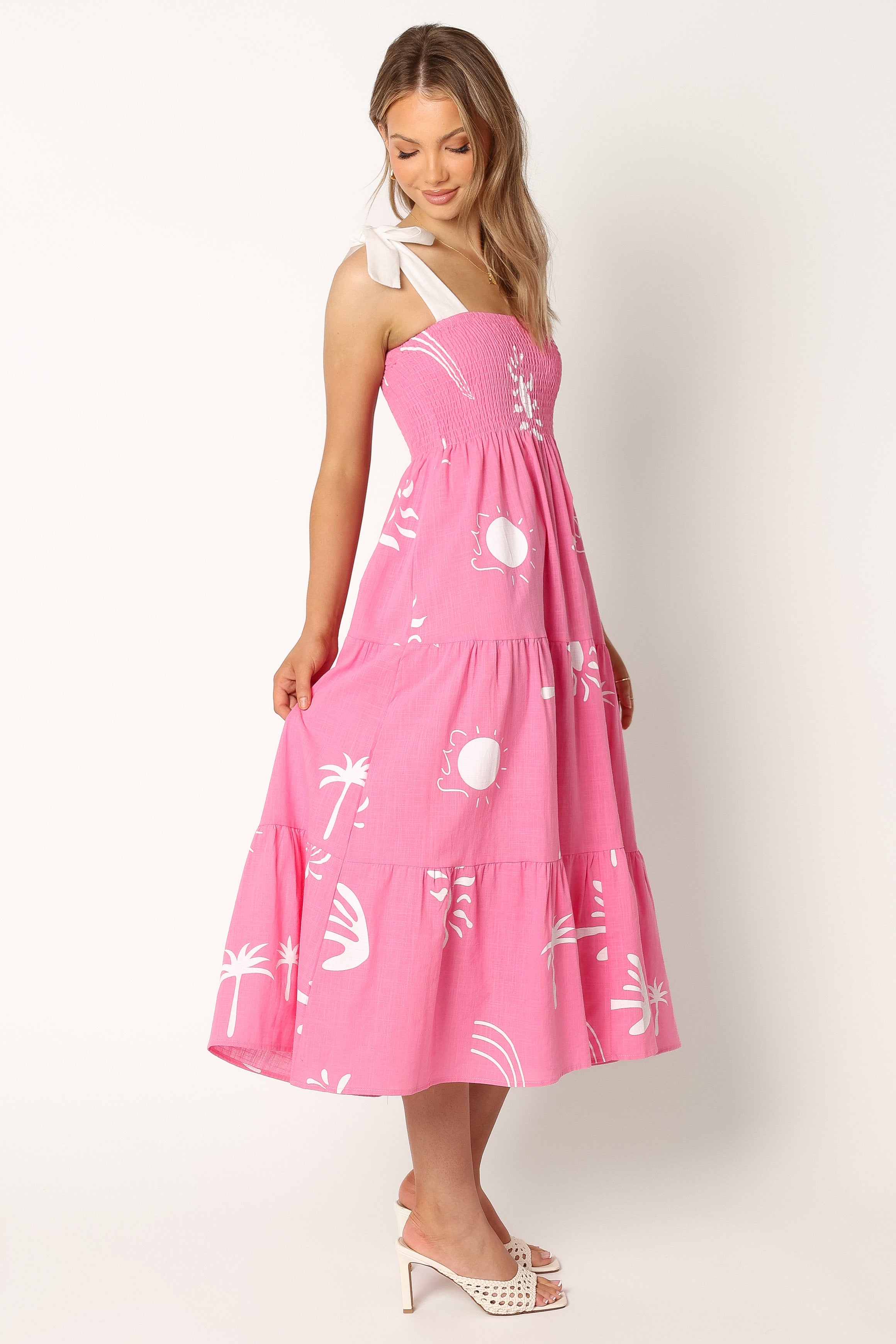 Sarelle Midi Dress - Hot Pink