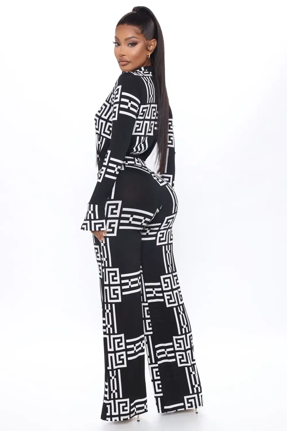 On Repeat Pant Set - Black/White