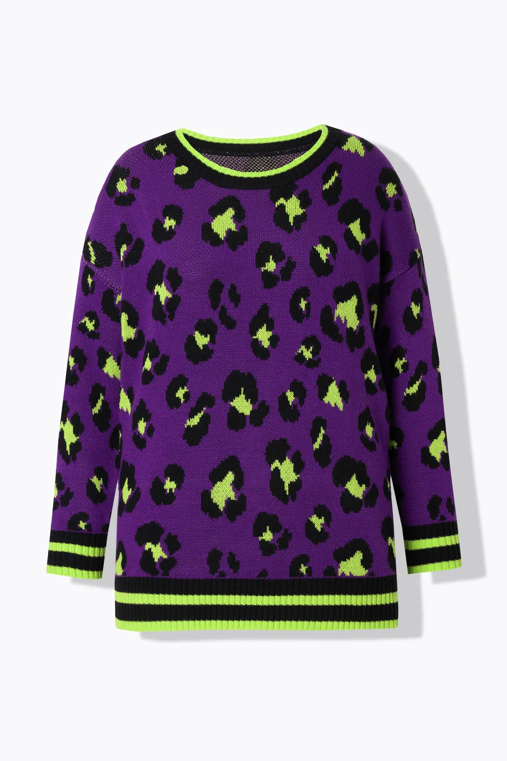Color Blocking Round Neck Sweater