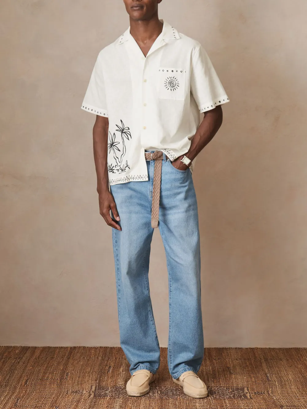 Vacation Tropical Print Men's Shirt