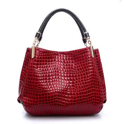 European and American Fashion Women's Motorcycle Bag Crocodile Pattern