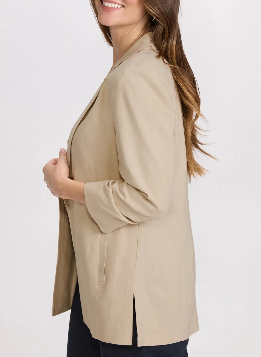 Simplified Linen Blazer