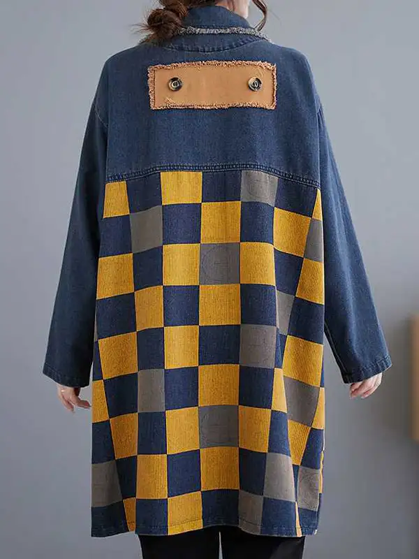 Denim Plaid Jacket