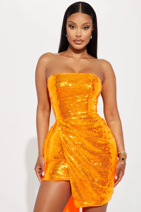 Her World Mini Dress - Orange